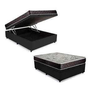 Cama Box Baú Casal Colchão Alana Espuma D20 NK Camas + Box Sintético 53x138x188