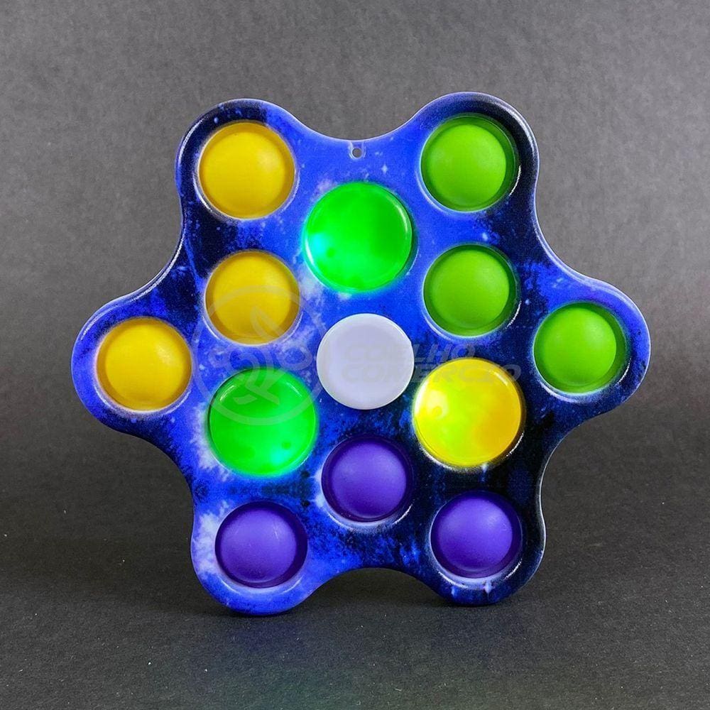 Hand Spinner Pop It Led Luminoso Tiktok Sensorial Azul