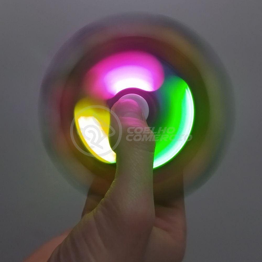 Hand Spinner Pop It Led Luminoso Tiktok Sensorial Azul