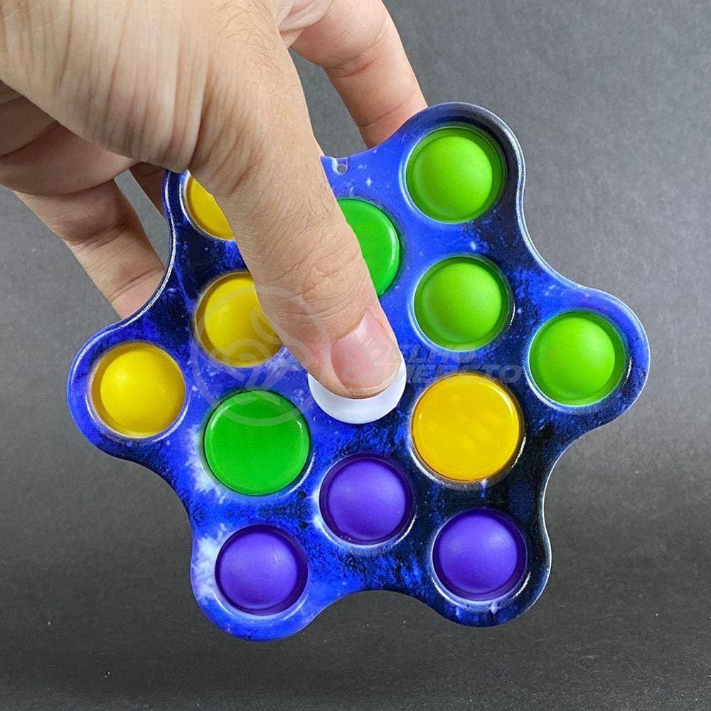 Hand Spinner Pop It Led Luminoso Tiktok Sensorial Azul