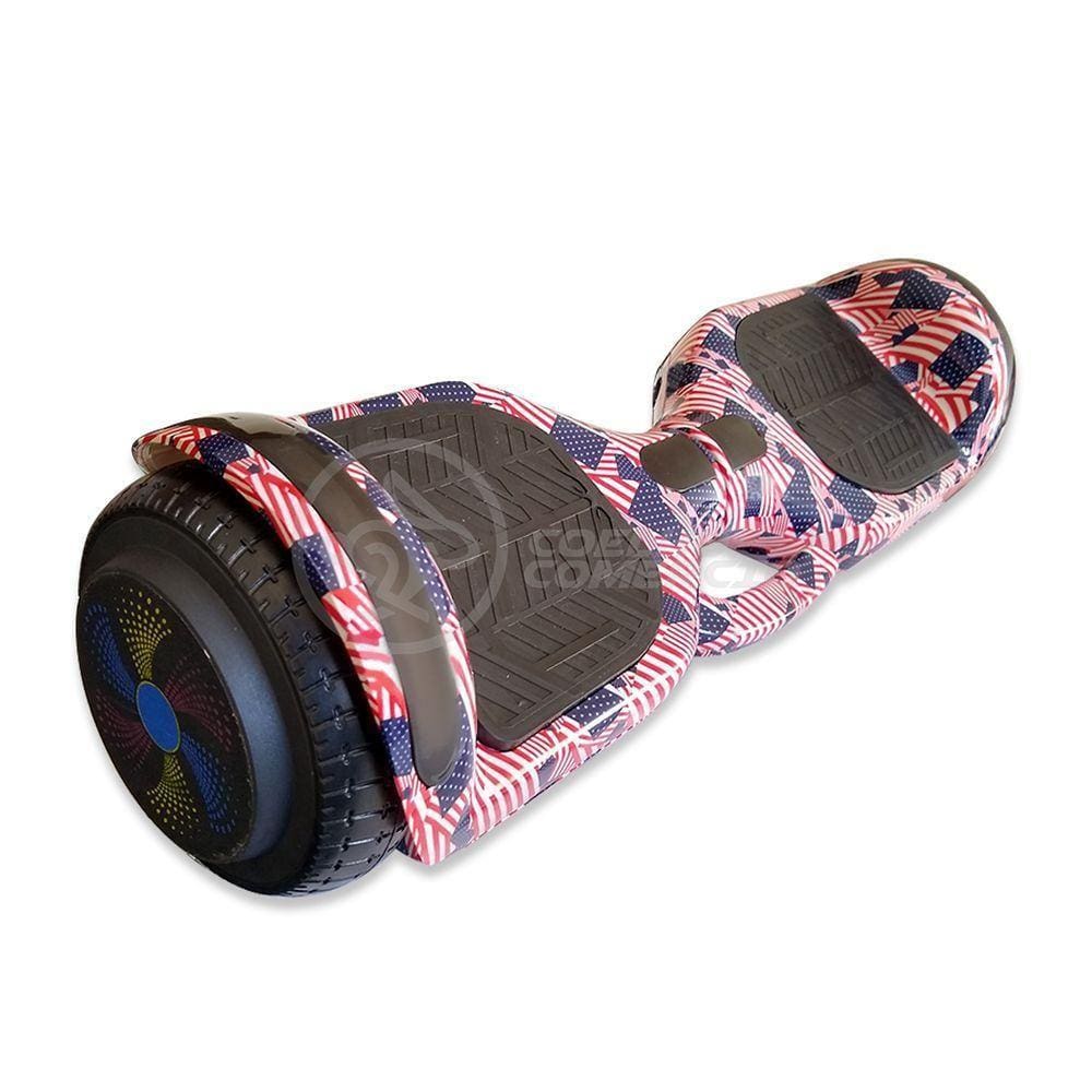 Hoverboard Infantil Skate Elétrico Adesivado America Led USA