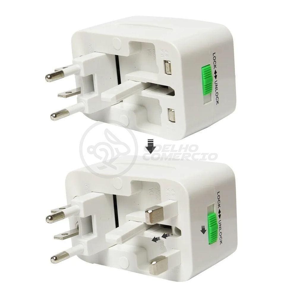 Adaptador Tomada Universal Padrão 150 Países Bivolt