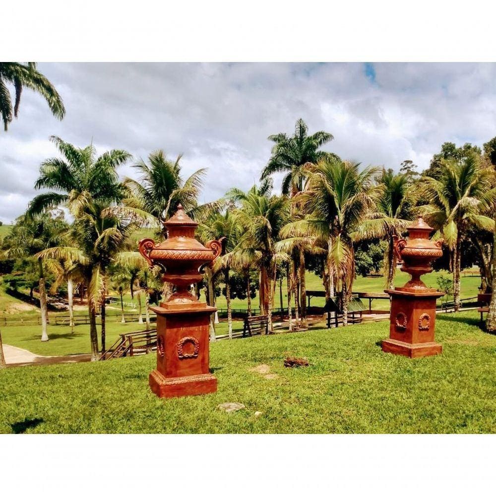 Ânfora Vaso Floreira árabe Jardim C/ Base Romano Decorar