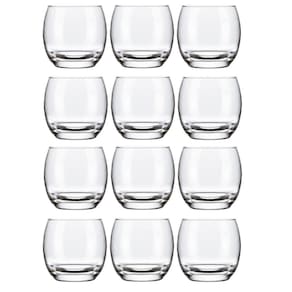 Jogo De Copos Aruba Redondo Transparente 12 Peças 345ml Nadir