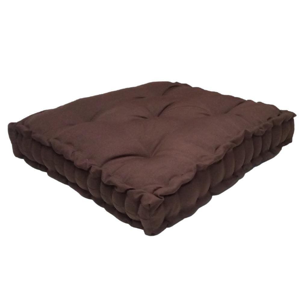 Almofada Turca Futon Cadeiras Bancos Áreas 60X60 Cm Marrom