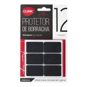 Kit 12 Protetor Adesivo Móveis Borracha Cadeira Portas Clink