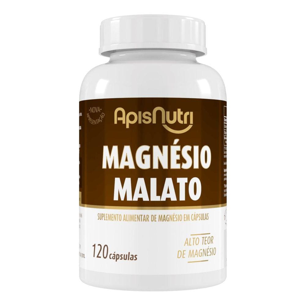 Magnésio Malato 600mg 120 Cáps - ApisNutri