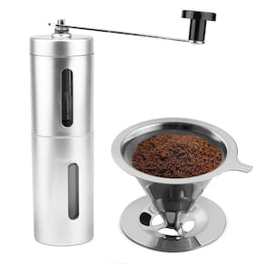 Filtro Coador De Café Inox 103 + Moedor Grãos Com Cerâmica