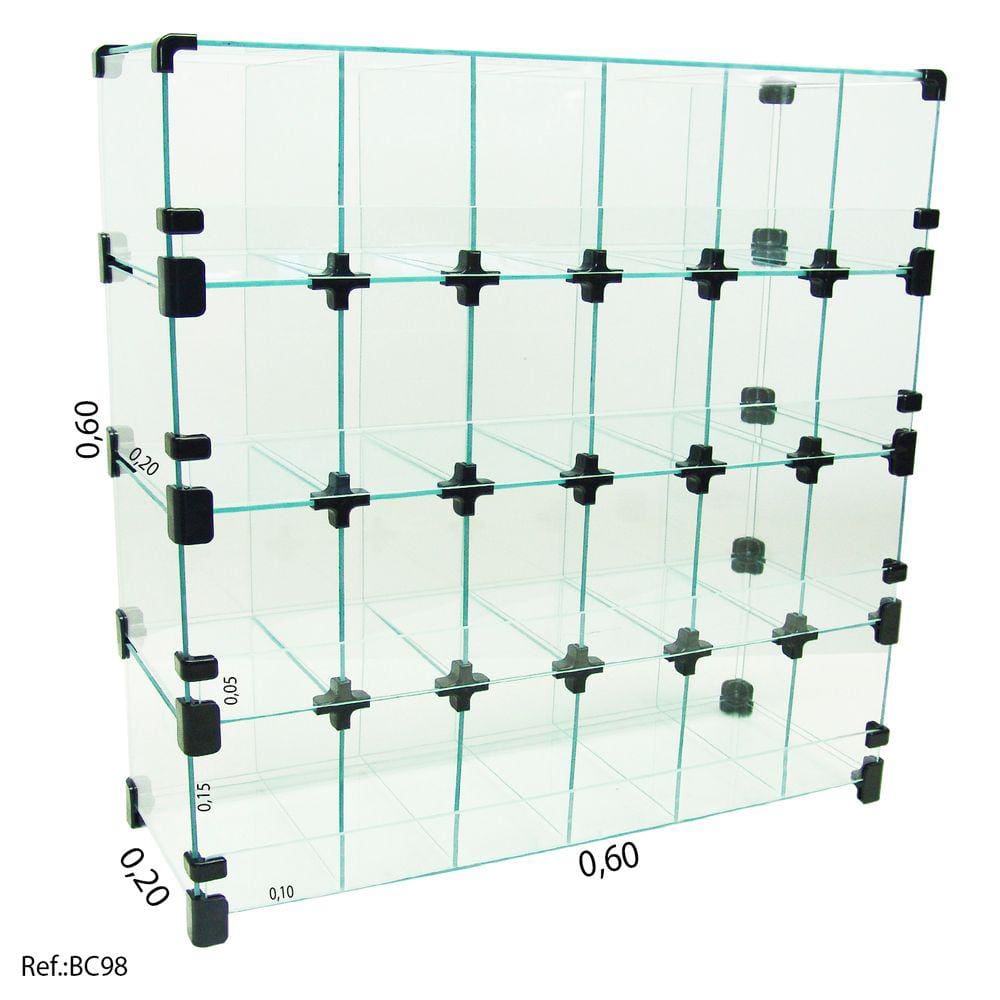 Baleiro Modulado em Vidro - 0,60 x 0,60 x 0,20