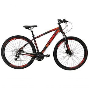 Bicicleta Aro 29 Shimano Acera Preto/laranja e Vermelho