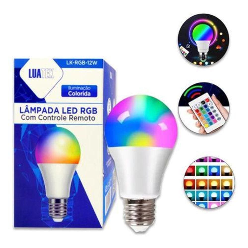Lâmpada Led Controle Remoto Iluminação Coloridalk-Rgb9W 265V