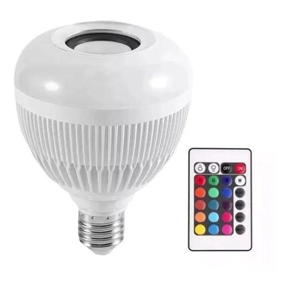 Lâmpada Bluetooth Music Rgb Com Controle