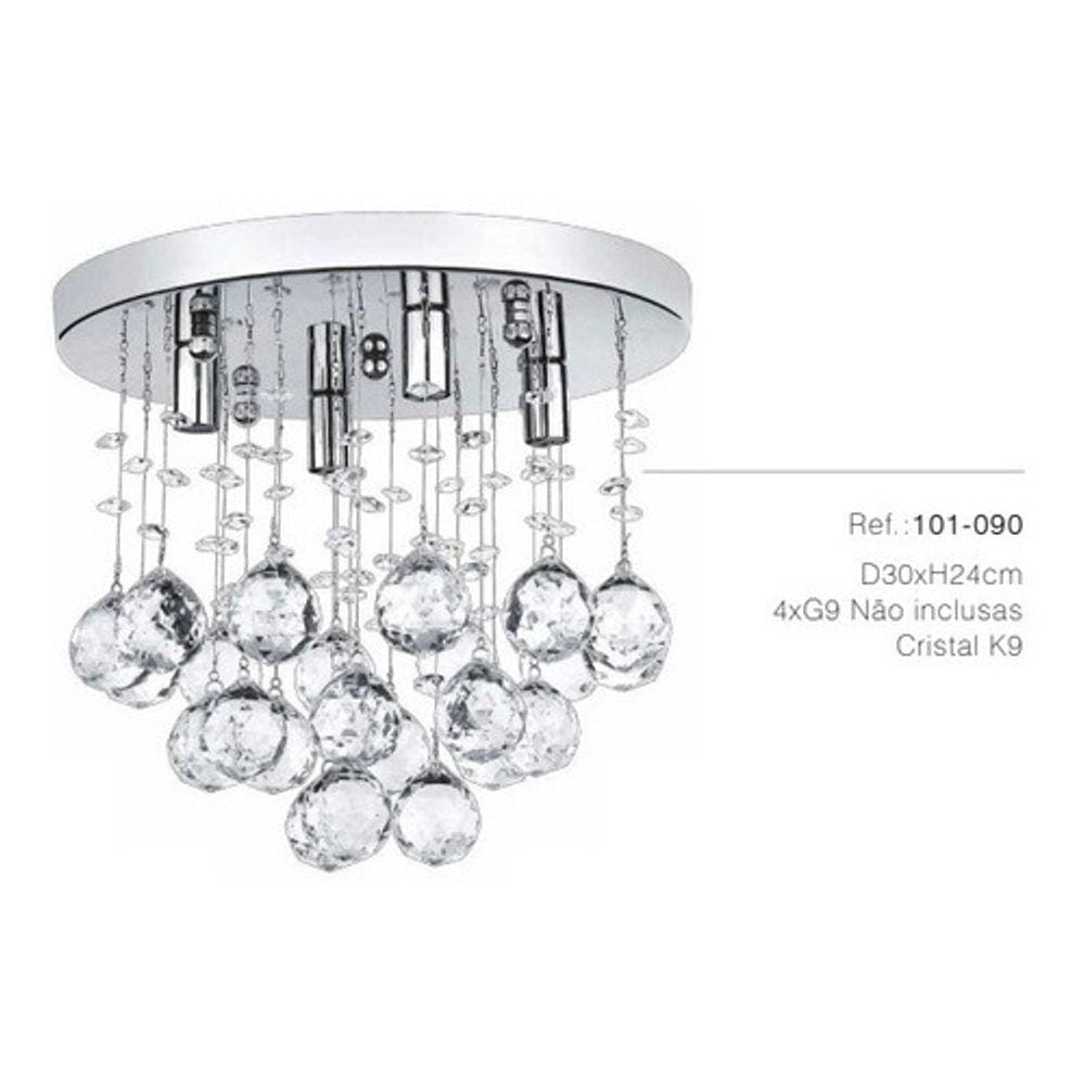 Lustre Plafon 4xg9 D30xh24cm