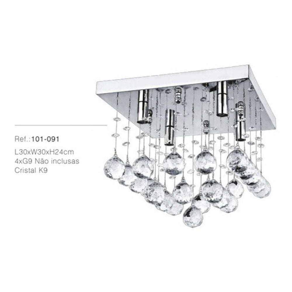 Lustre Plafon 4xg9 L30xw30xh24cm