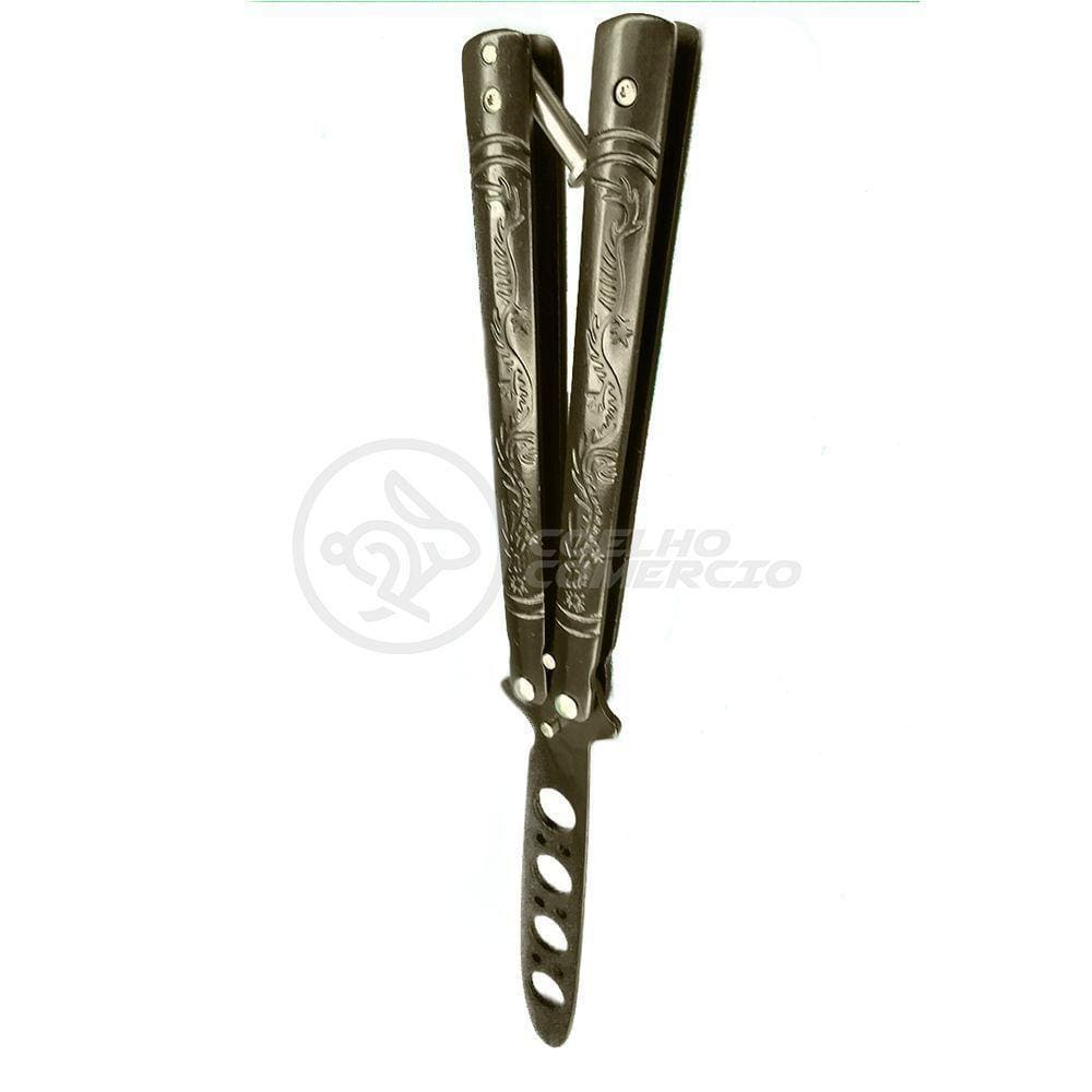 Knife Black Butterfly Preta Borboleta Dobrável Inox