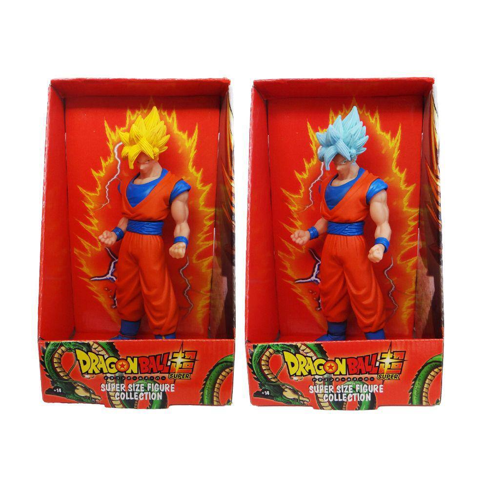 Kit 2 Bonecos Goku - Vegeta Super Saiyan + Broly Super Sayaj - R