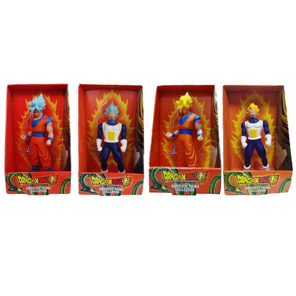 Kit 3 Bonecos Dragon Ball Super Goku Ssj, Goku Black, Goku Ssj