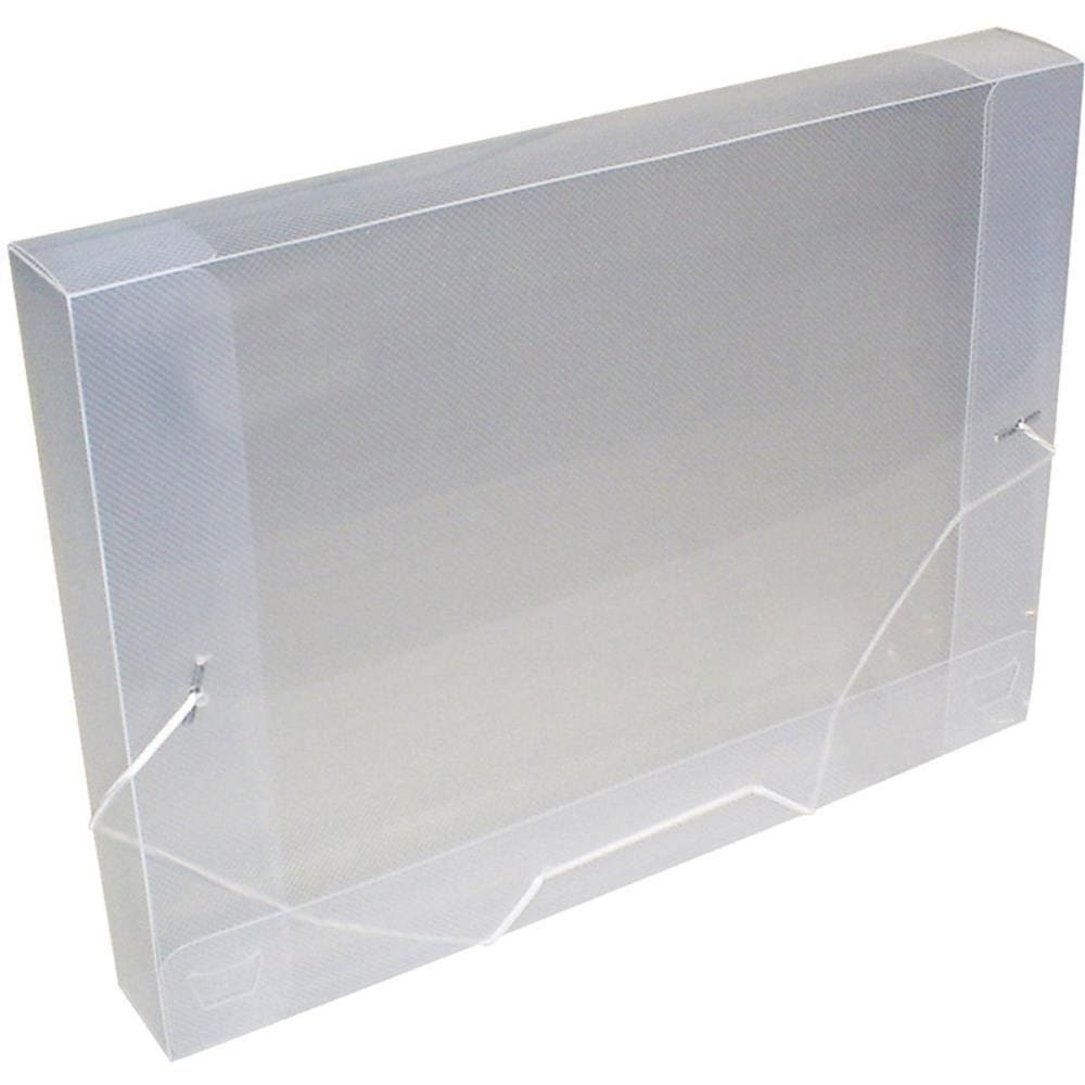 Pasta Aba Elastica Plastica Oficio 40Mm Cristal