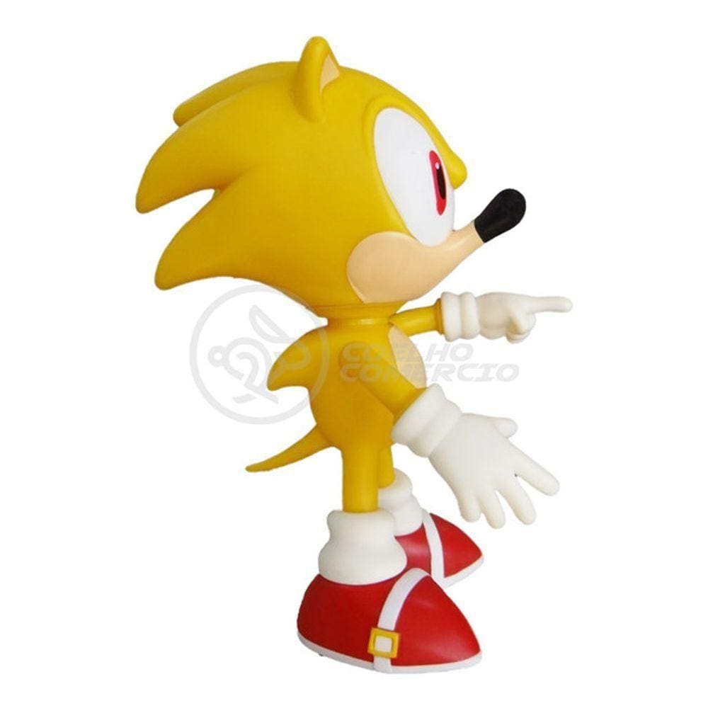 Boneco Action Figure Super Sonic 23cm Sonic