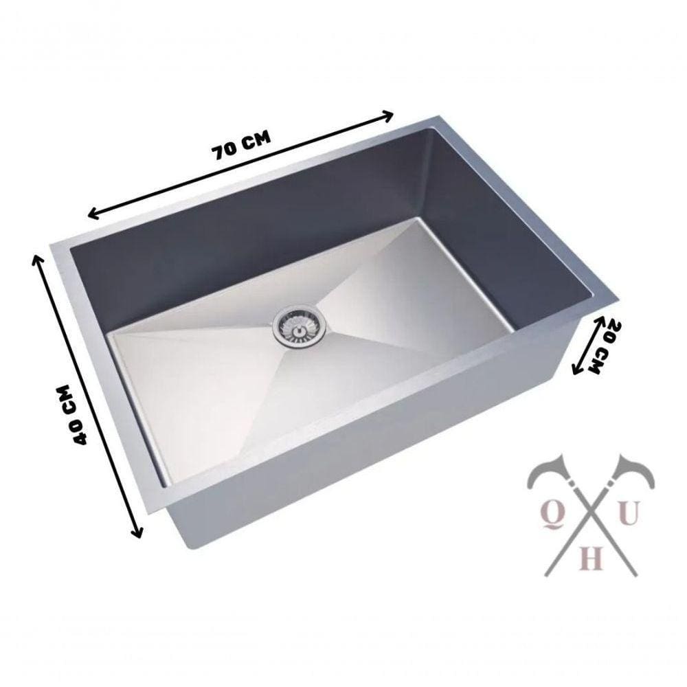 Cuba Inox Escovado Retangular Cozinha Pia Varanda Gourmet