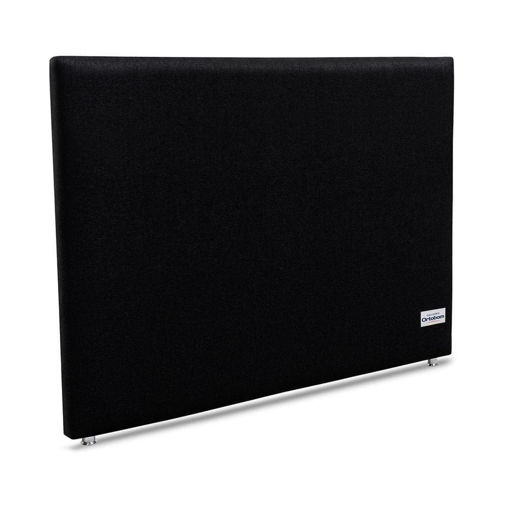 Cabeceira Sena Linho Preto Super King 12x195x125 Linho