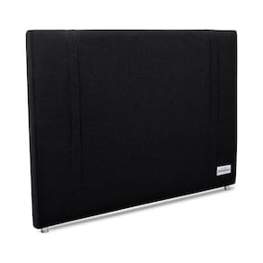 Cabeceira Tamisa Linho Preto Super King 8x195x125 Linho