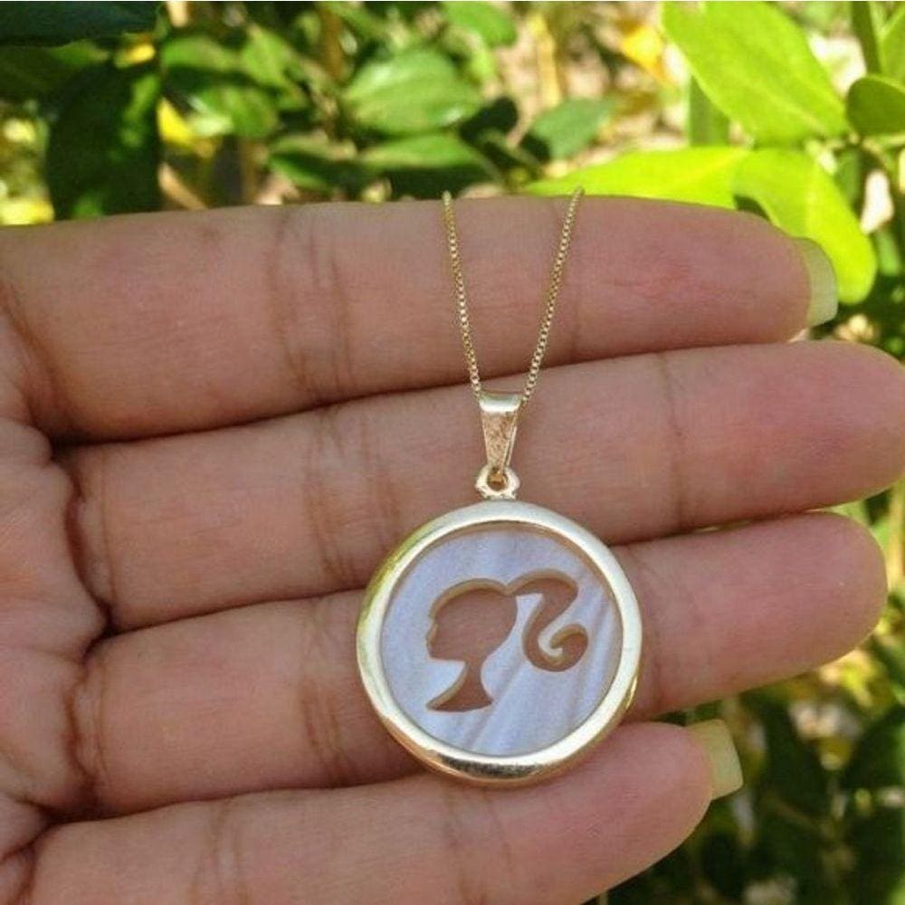 Gargantilha Barbie Banhada A Ouro 18k