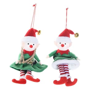 Enfeite Natal Pendurar Elfos 18x08x04cm C/2 1113482