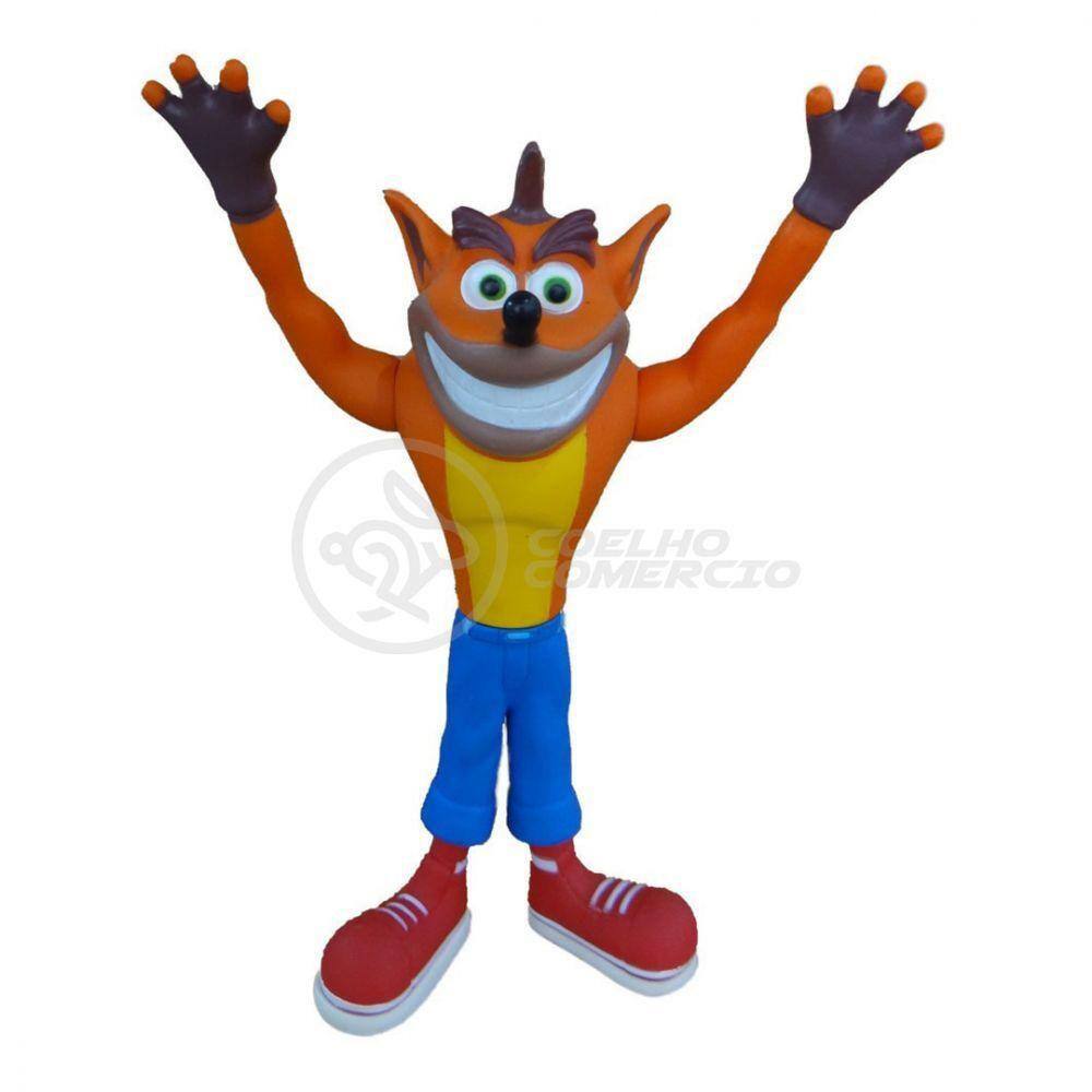 Boneco Action Figure Crash Bandicoot Articulado 25cm