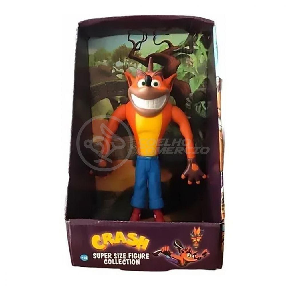 Boneco Action Figure Crash Bandicoot Articulado 25cm