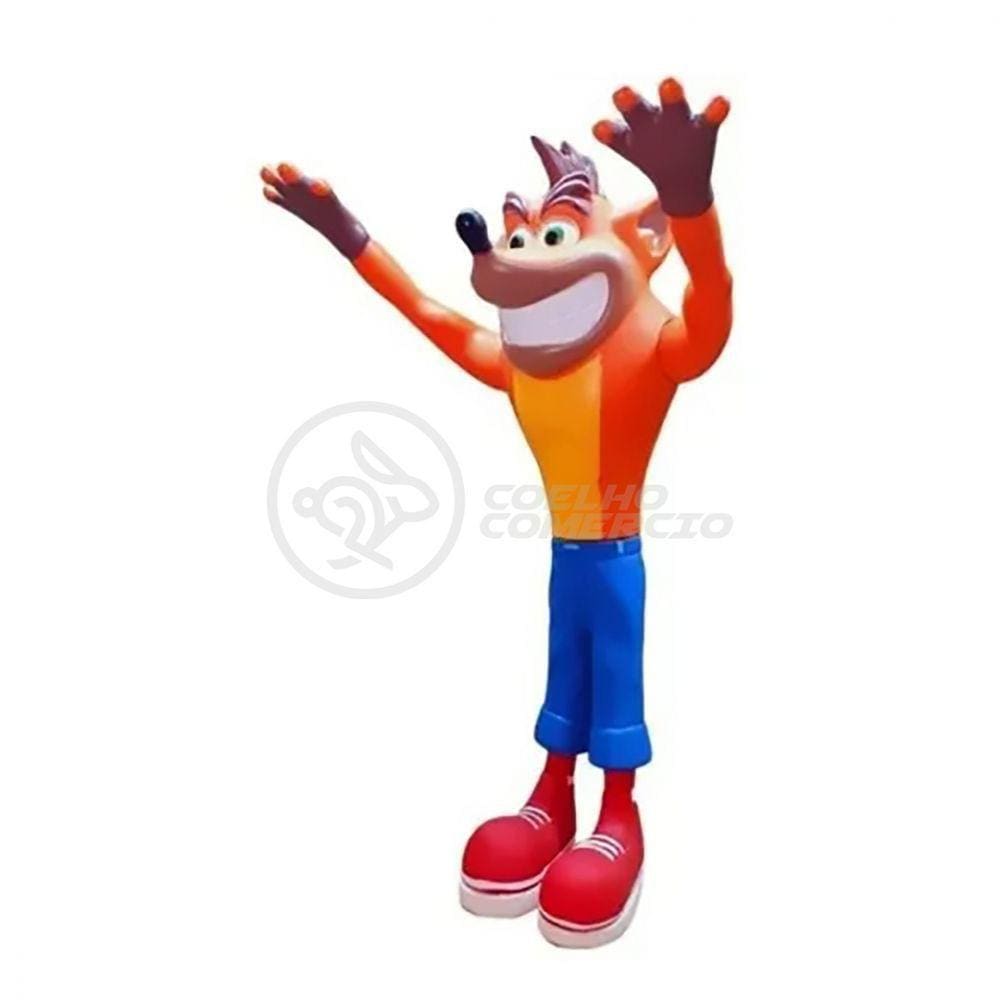Boneco Action Figure Crash Bandicoot Articulado 25cm