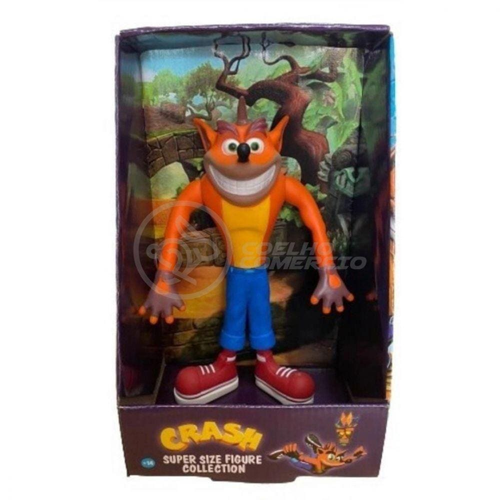 Boneco Action Figure Crash Bandicoot Articulado 25cm