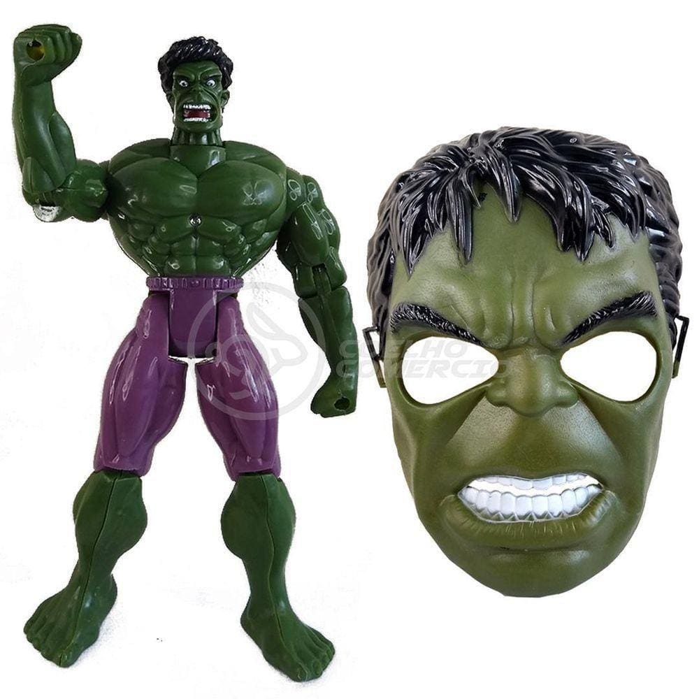 Boneco 25cm Action Figure Incrivel Hulk + Mascara Vinga Nº0