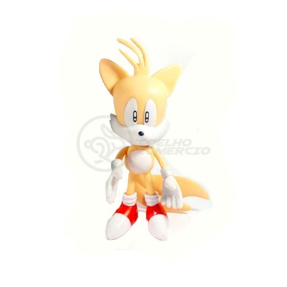 Coleção Boneco Action Figure Tails The Hedgehog Amarelo 16Cm