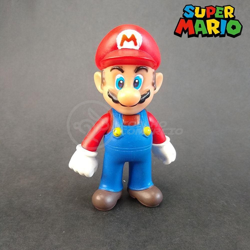 Kit Boneco Colecionável Mario Articulado 12Cm + Caneca 350Ml