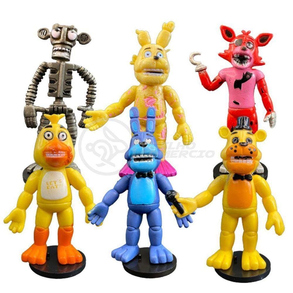 Kit 6 Bonecos Five Nights At Freddy `S Action Figure Nº19