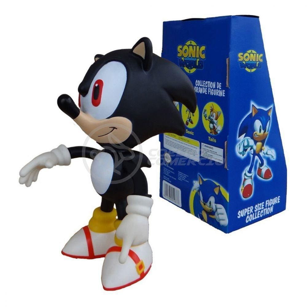 Boneco Action Figure Shadow Sonic Black Preto Articulado 23cm