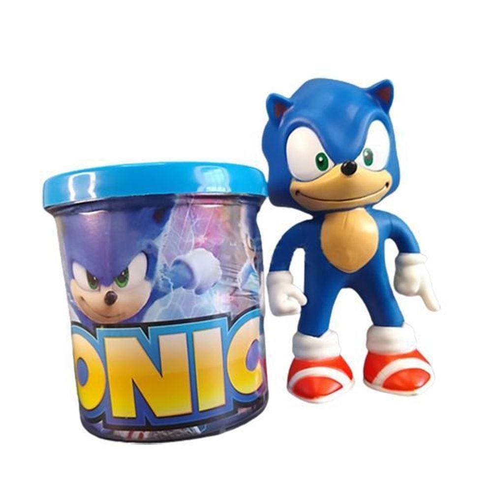 Kit Boneco Colecion. Sonic Azul Sega 15Cm + Caneca