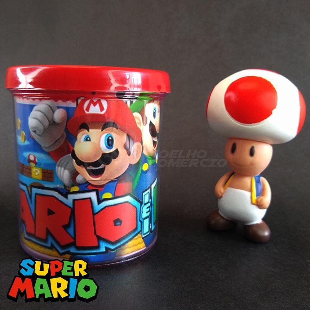Kit Boneco Colecion. Toad Cogum. 10Cm + Caneca Super Mario