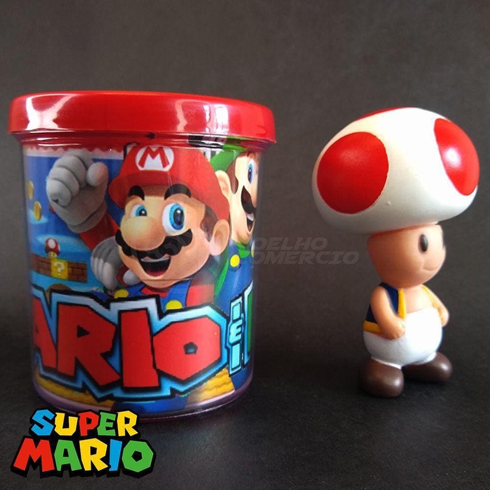 Kit Boneco Colecion. Toad Cogum. 10Cm + Caneca Super Mario