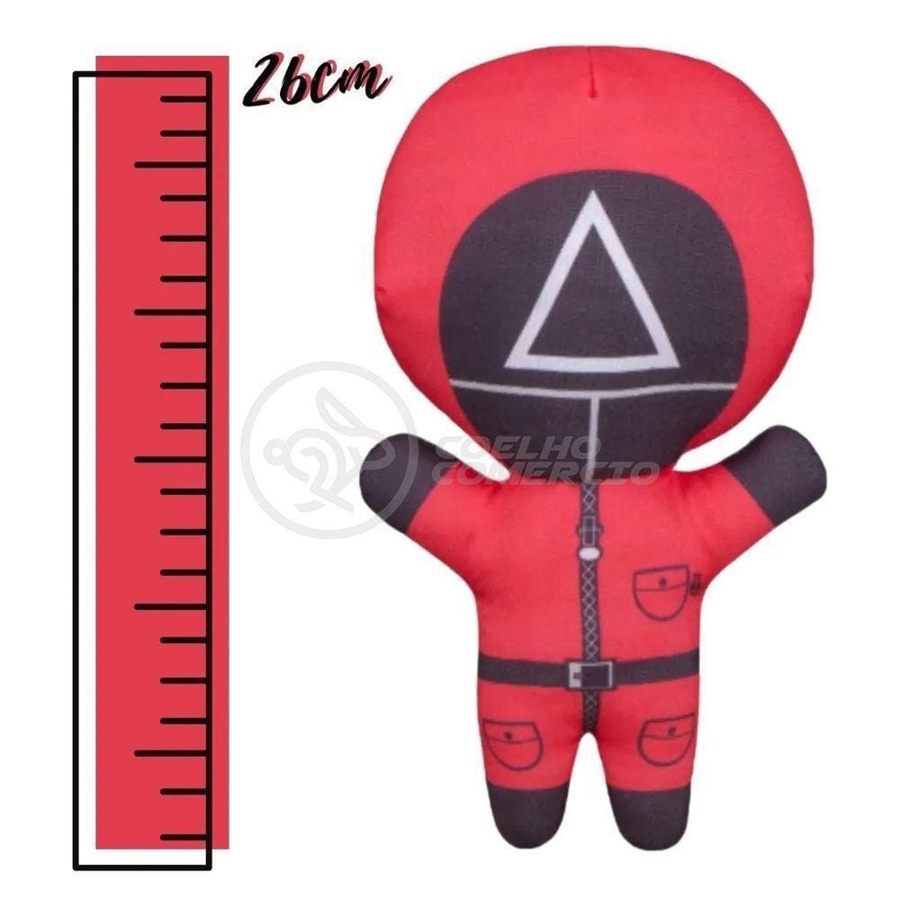 Boneco De Pelucia Squid Game Round 6 Vermelho 26Cm