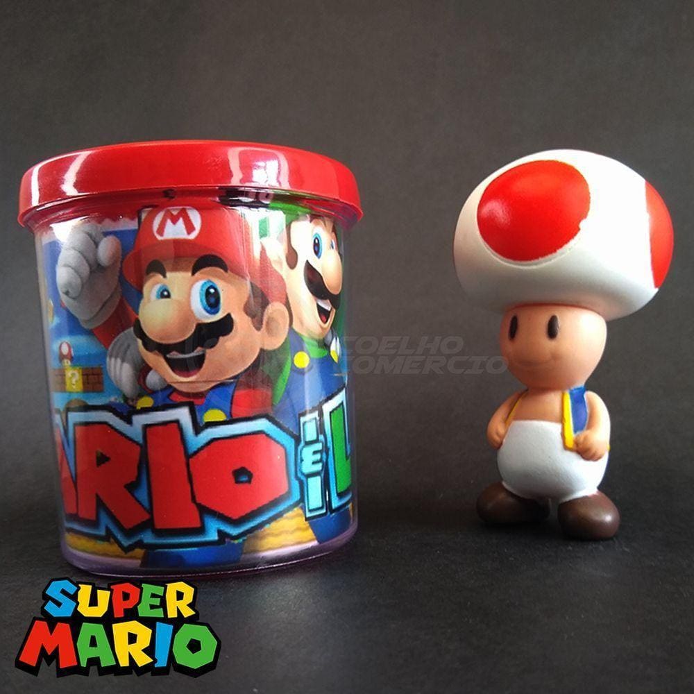 Kit Boneco Colecion. Toad Cogum. 10Cm + Caneca Super Mario
