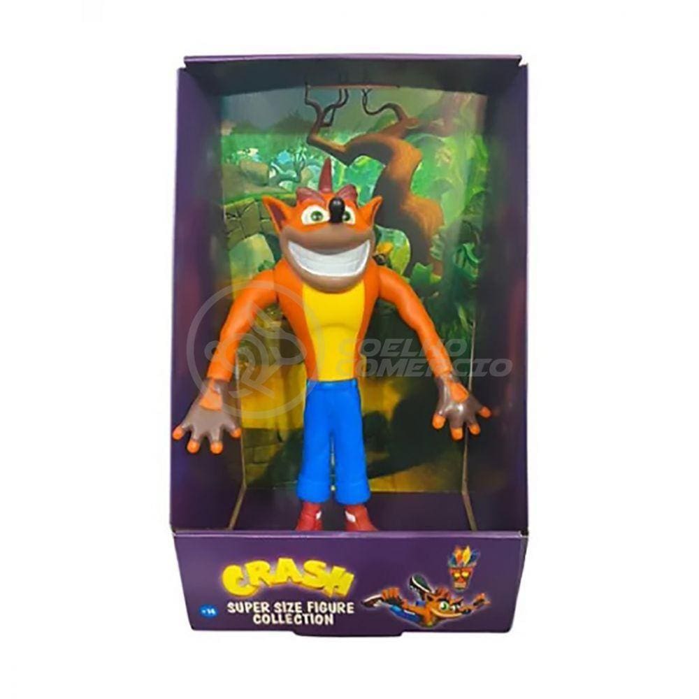 Boneco Action Figure Crash Bandicoot Articulado 25cm