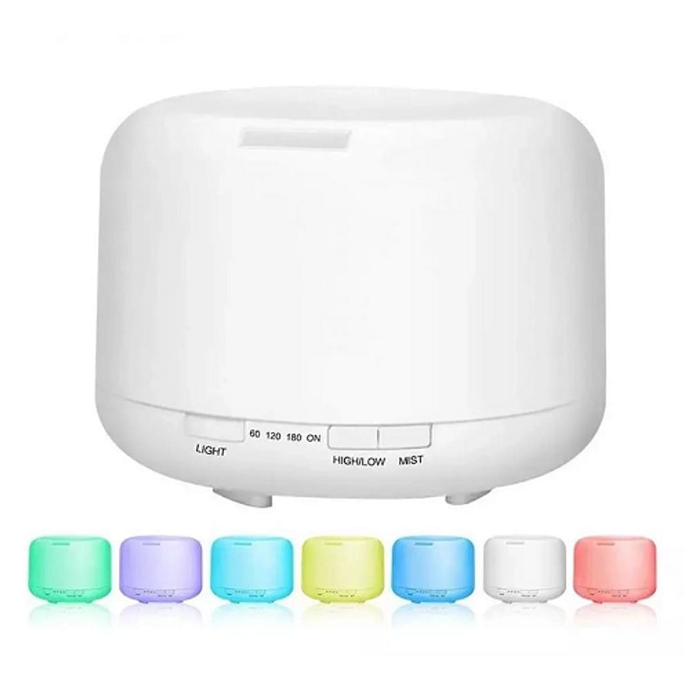 Difusor Umidificador Óleos Essenciais Purificador Aromaterapia Perfume Iluminação 7 Cores