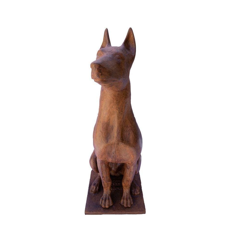 Cachorro Dobermann O Par Escultura Ferro Fundido