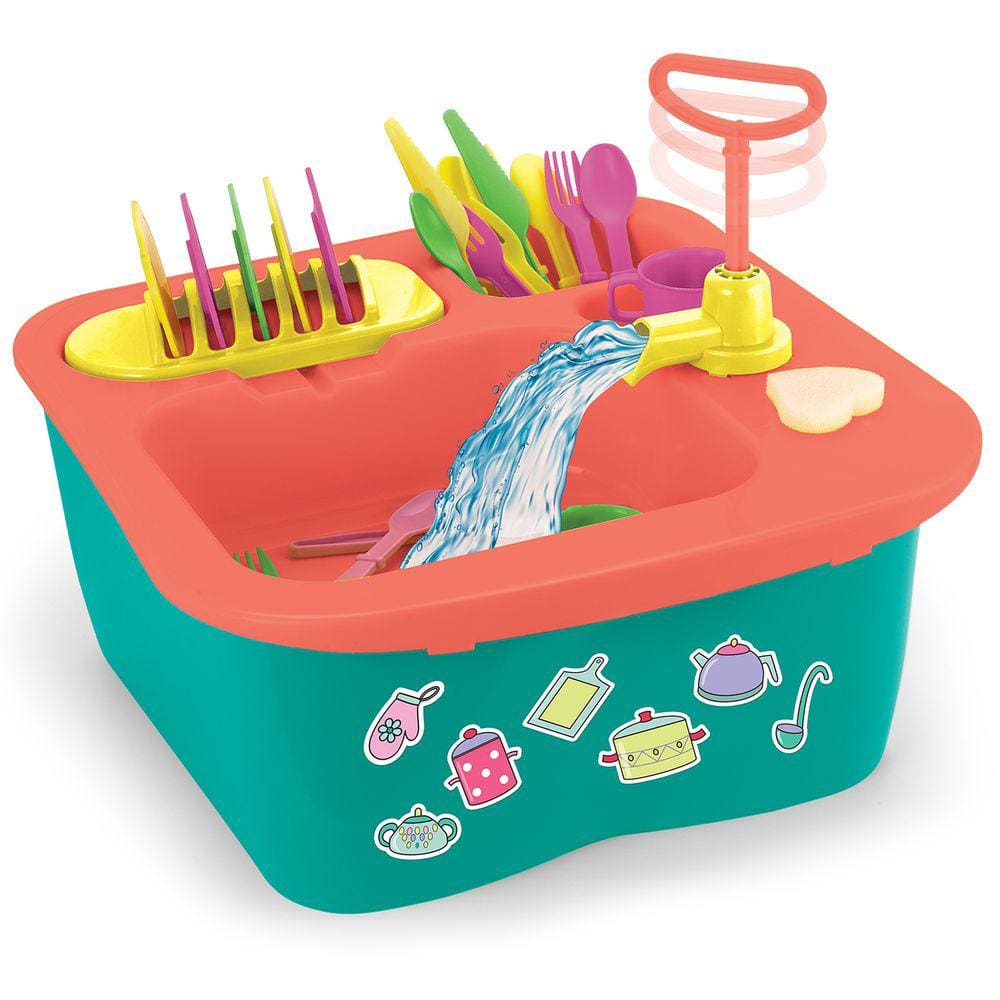 Brinquedo Pia Infantil ACQUA BRINK Sai Água de Verdade Lava Louça com Acessórios Home Play Ref.8000
