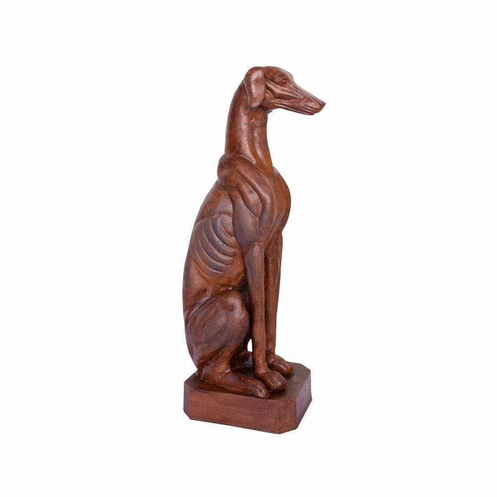Cachorro Galgo Escultura Ferro Fundido Pronto Artes