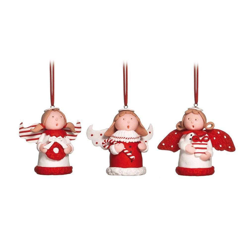Enfeite Natal Ornamento De Anjo 8x8x4cm C/1 1692557