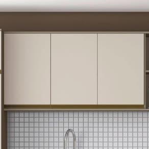 Armário Aéreo Cozinha évelin 3 Portas Duna/cristal - Henn