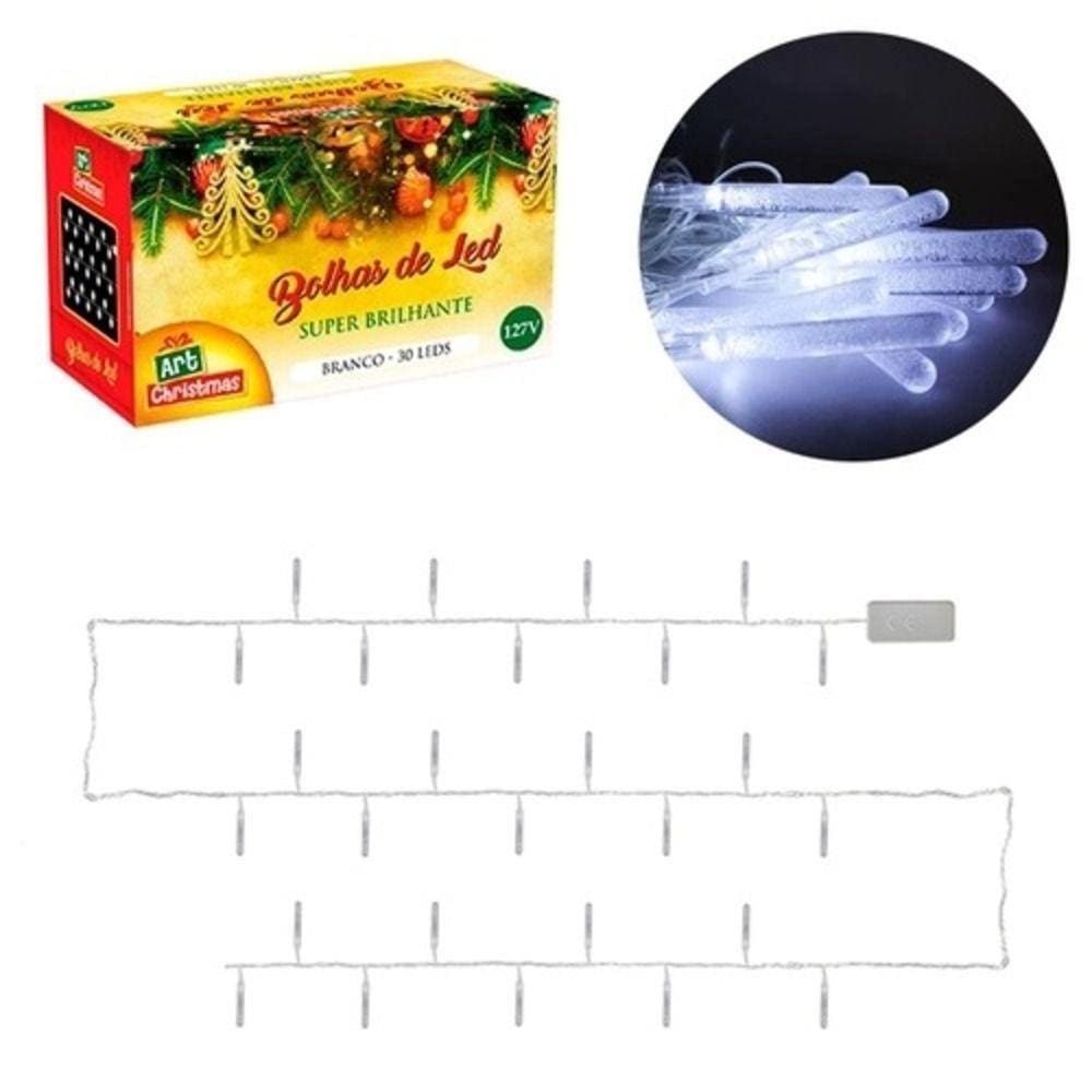 Pisca Pisca Bolhas De Led Branco 30 Leds